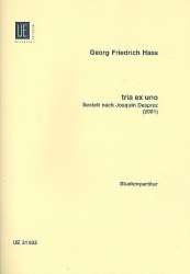 Tria ex uno : für Altflöte, Baßklarinette, -Georg Friedrich Haas
