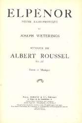 Elpénor op.59 : pour 5 soloistes et -Albert Roussel