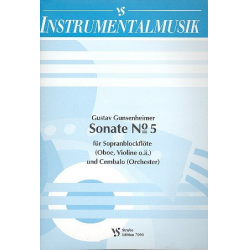 Sonate C-Dur Nr.5 : für Sopranblockflöte -Gustav Gunsenheimer