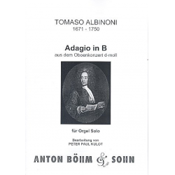 Adagio B-Dur für Oboe und Orchester : -Tomaso Albinoni