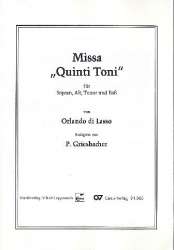 Missa quinti toni : für gem Chor a cappella -Orlando di Lasso