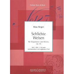 Schlichte Weisen op.76 Band 1 -Max Reger