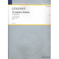 14 leichte Stücke : für Streichorchester -Harald Genzmer