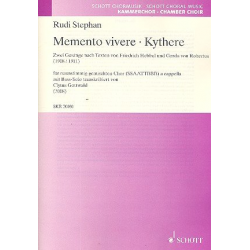 Memento vivere  und  Kythere : -Rudi Stephan / Arr.Clytus Gottwald