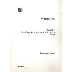 Das Rot : für Gesang und Klavier -Wolfgang Rihm