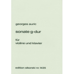 Sonate G-Dur : für Violine und Klavier - Georges Auric
