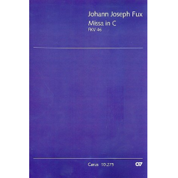 Messe C-Dur FKV46 : für Soli (SATB), -Johann Joseph Fux