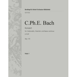 Konzert a-moll WQ170 : für -Carl Philipp Emanuel Bach