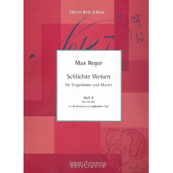 Schlichte Weisen op.76 Band 5 : Aus der -Max Reger