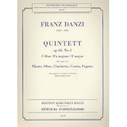 Quintett F-Dur op.68,2 : für Flöte, - Franz Danzi