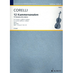 12 Kammersonaten op.4 Band 1 (Nr.1-6) : -Arcangelo Corelli