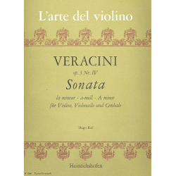Sonate a-Moll op.3,4 : für 2 Violinen und Bc -Antonio Veracini