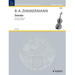 Sonate : für Violine und Klavier -Bernd Alois Zimmermann