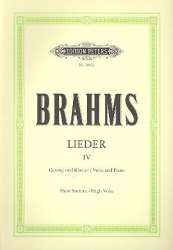 Lieder Band 4 : für hohe -Johannes Brahms