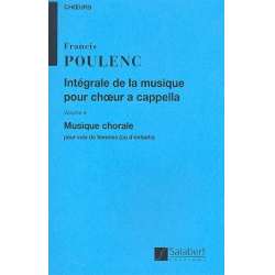 Integrale de la musique pour choeur -Francis Poulenc
