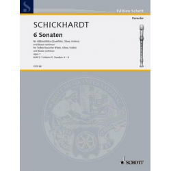 6 Sonaten op.1 Band 2 : -Johann Christian Schickhardt