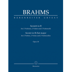 Sextett B-Dur op.18 : für 2 Violinen, -Johannes Brahms