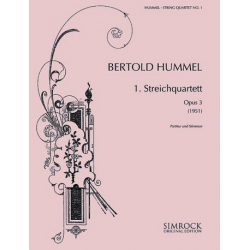 Streichquartett Nr.1 op.3 -Bertold Hummel