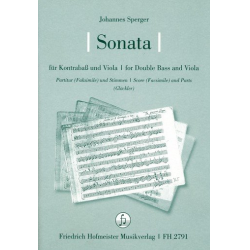 Sonate A-Dur : für Kontrabaß -Johann Mathias Sperger