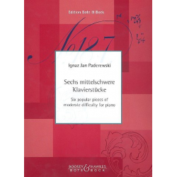 6 populäre Stücke mäßiger -Ignace Jan Paderewski