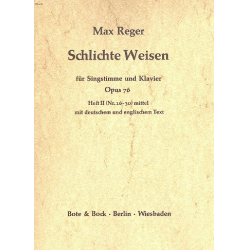 Schlichte Weisen op.76 Band 2 : für -Max Reger