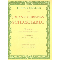 Konzerte Band 2 : -Johann Christian Schickhardt