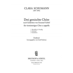 3 Gemischte Choere : für gem Chor -Clara Schumann