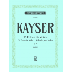 36 Etüden op.20 Band 3 : -Heinrich Ernst Kayser