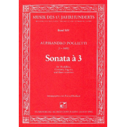 Sonata a tre : für Sopranblockflöte, -Alessandro Poglietti