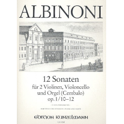 12 Sonaten op.1 Band 4 (Nr.10-12) : -Tomaso Albinoni