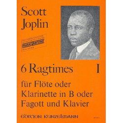 6 Ragtimes Band 1 : für Flöte -Scott Joplin