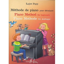 Méthode de piano pour débutants (fr/en/d) -Lajos Papp