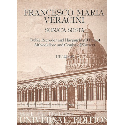 Sonata a minor sesta : for treble recorder and -Antonio Veracini