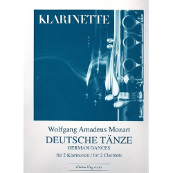 Deutsche Tänze : für 2 Klarinetten -Wolfgang Amadeus Mozart