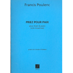 Priez pour paix : pour -Francis Poulenc