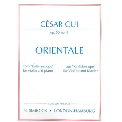 Orientale op..50,9 : für -Cesar Cui