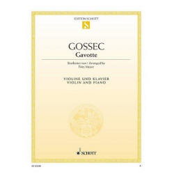 Gavotte : für Violine und Klavier -François-Joseph Gossec