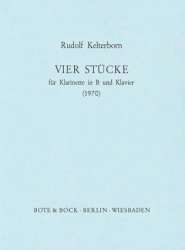4 STUECKE : FUER KLARINETTE UND -Rudolf Kelterborn