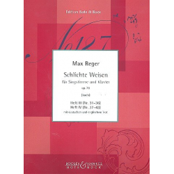 Schlichte Weisen op.76 Band 3-4 -Max Reger
