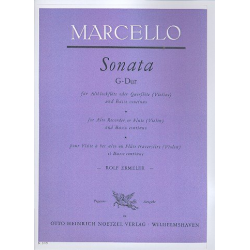 Sonate G-Dur : für Altblockflöte -Benedetto Marcello