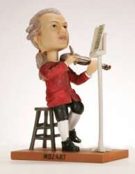 Keramikfigur Mozart mit beweglichem Kopf