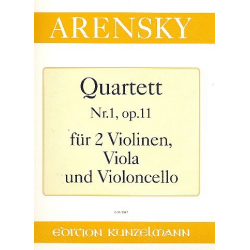 Streichquartett Nr.1 op.11 -Anton Stepanowitsch Arensky