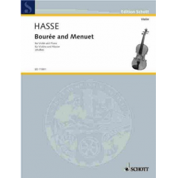 BOURRE AND MENUET : FOR VIOLIN AND -Johann Adolf Hasse / Arr.Alfred Moffat