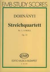 Streichquartett a-moll Nr.3 op.33 -Ernst von Dohnányi