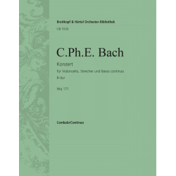 Konzert B-Dur Wq171 : für -Carl Philipp Emanuel Bach