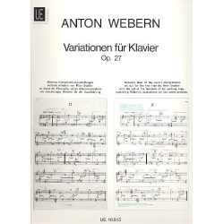 Variationen op.27 : für Klavier -Anton von Webern
