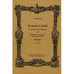 Konzert a-Moll op.7 für Klavier und Orchester : -Clara Schumann
