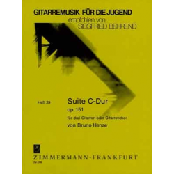 Suite C-Dur op.151 : für 3 Gitarren -Bruno Henze
