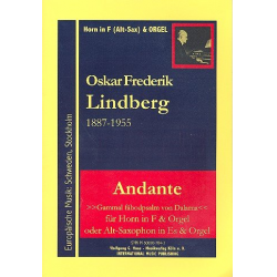 Andante : für Horn in F (Altsaxophon) -Oskar Frederik Lindberg