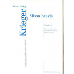 Missa brevis : für gem Chor, -Johann Philipp Krieger